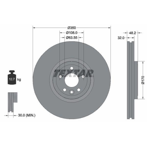 TEXTAR Bremsscheibe PRO+