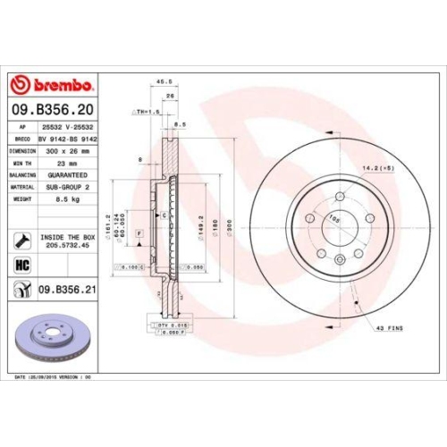 BREMBO Bremsscheibe PRIME LINE - UV Coated