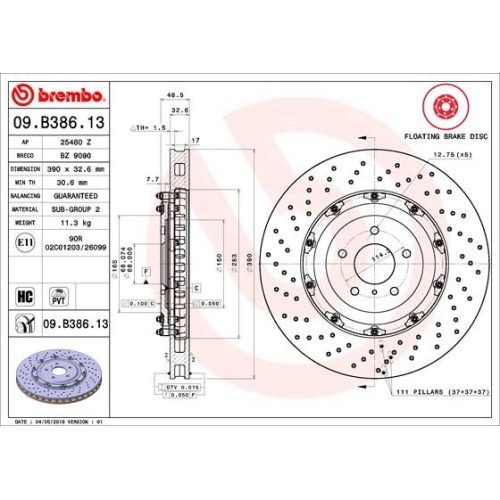 BREMBO Bremsscheibe PRIME LINE - Floating