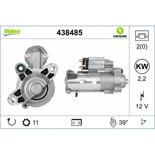 VALEO Starter VALEO ORIGINS NEW OE TECHNOLOGIE