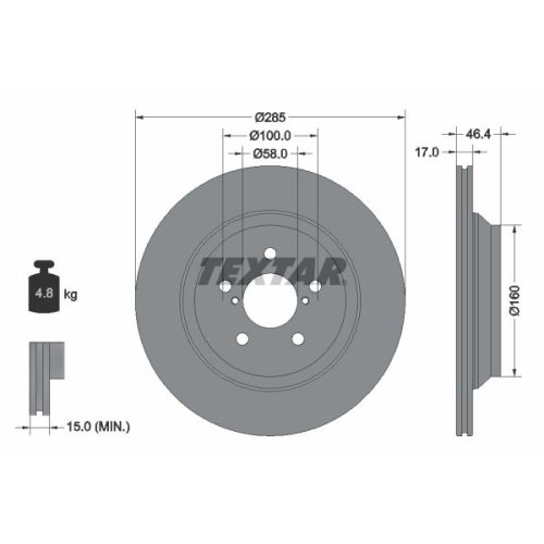 TEXTAR Bremsscheibe PRO