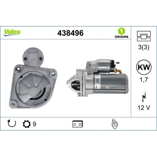 VALEO Starter VALEO ORIGINS NEW OE TECHNOLOGIE