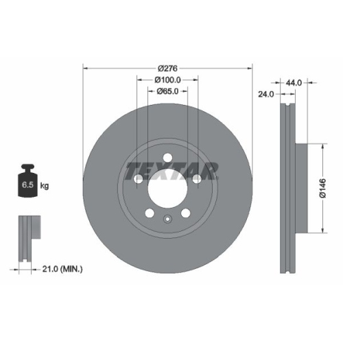 TEXTAR Bremsscheibe PRO