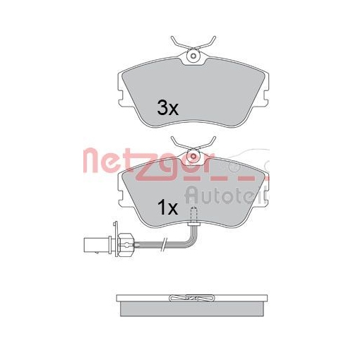 METZGER Bremsbelagsatz, Scheibenbremse