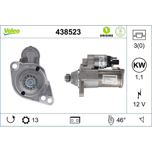 VALEO Starter VALEO ORIGINS NEW STOP&START OE TECHNOLOGIE