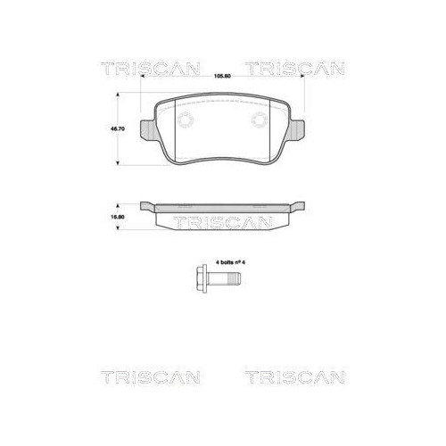 TRISCAN Bremsbelagsatz, Scheibenbremse