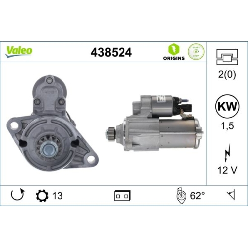 VALEO Starter VALEO ORIGINS NEW STOP&START OE TECHNOLOGIE