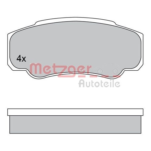 METZGER Bremsbelagsatz, Scheibenbremse