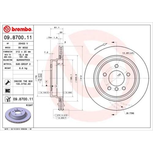 BREMBO Bremsscheibe PRIME LINE - UV Coated