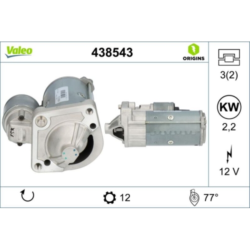 VALEO Starter VALEO ORIGINS NEW OE TECHNOLOGIE