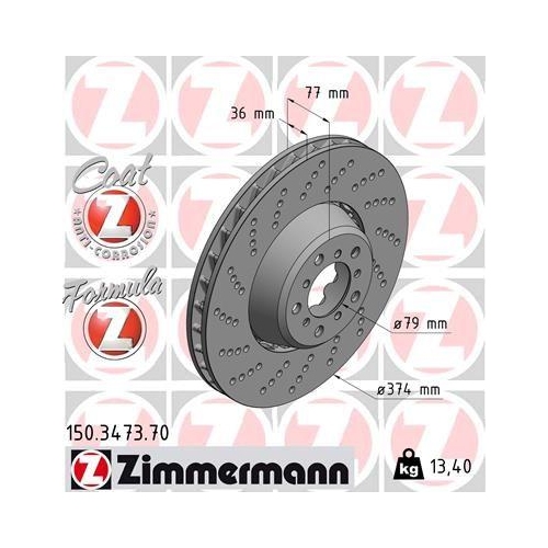 ZIMMERMANN Bremsscheibe FORMULA Z