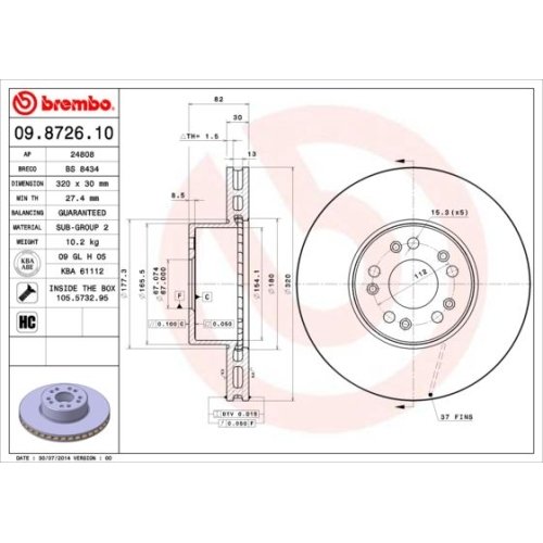 BREMBO Bremsscheibe PRIME LINE