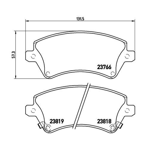 BREMBO Bremsbelagsatz, Scheibenbremse PRIME LINE