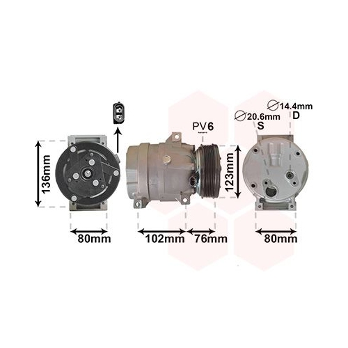 VAN WEZEL Kompressor, Klimaanlage