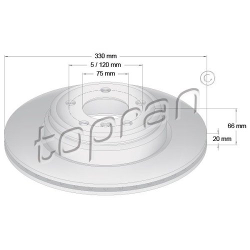 TOPRAN Bremsscheibe COATED