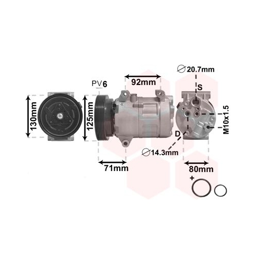 VAN WEZEL Kompressor, Klimaanlage *** IR PLUS ***