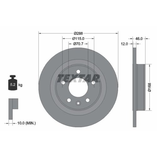 TEXTAR Bremsscheibe PRO