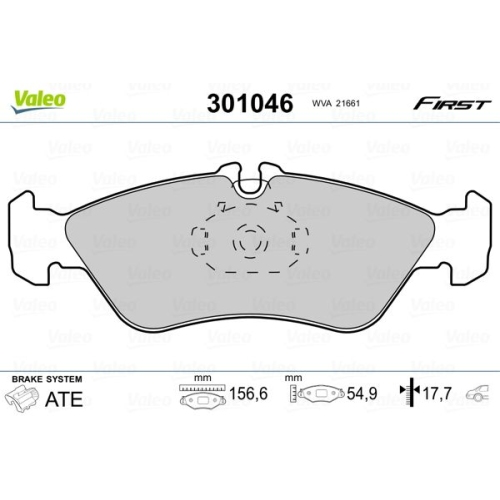 VALEO Bremsbelagsatz, Scheibenbremse FIRST