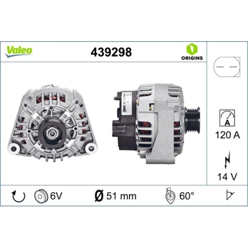 VALEO Generator VALEO ORIGINS NEW OE TECHNOLOGIE