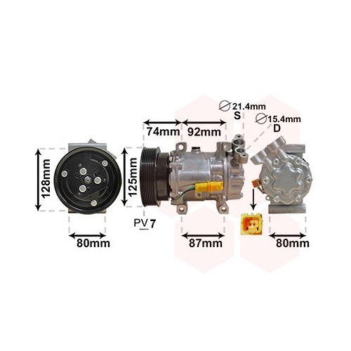 VAN WEZEL Kompressor, Klimaanlage