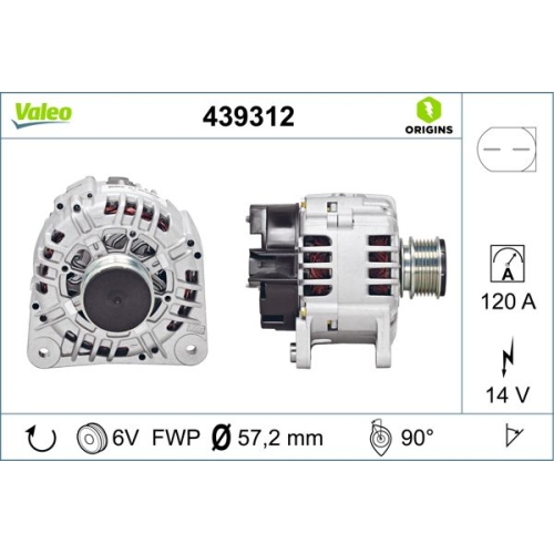 VALEO Generator VALEO ORIGINS NEW OE TECHNOLOGIE