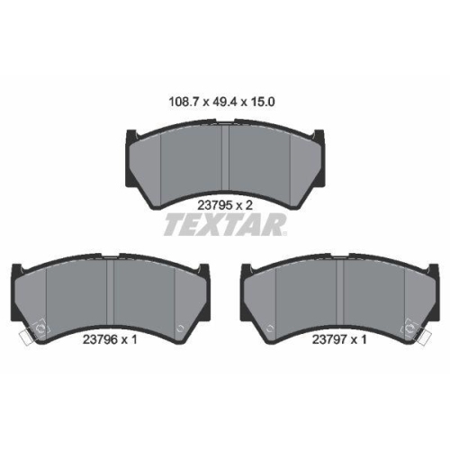TEXTAR Bremsbelagsatz, Scheibenbremse