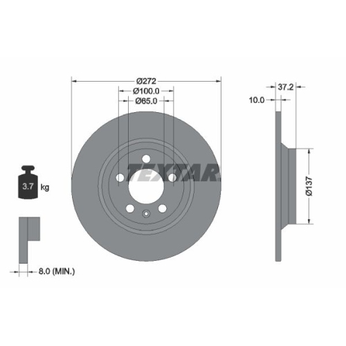 TEXTAR Bremsscheibe PRO