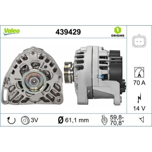 VALEO Generator VALEO ORIGINS NEW OE TECHNOLOGIE