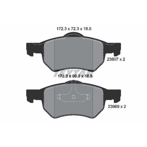 TEXTAR Bremsbelagsatz, Scheibenbremse Q+