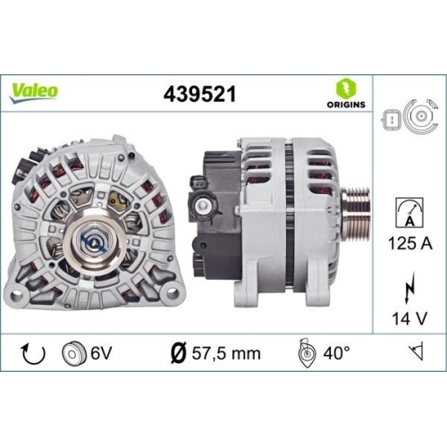 VALEO Generator VALEO ORIGINS NEW OE TECHNOLOGIE