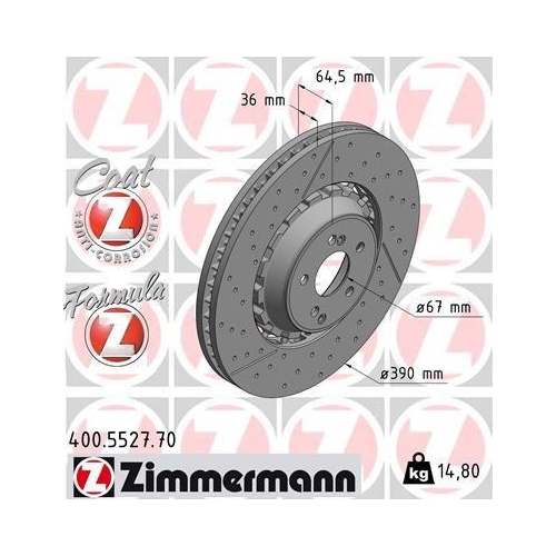 ZIMMERMANN Bremsscheibe FORMULA Z