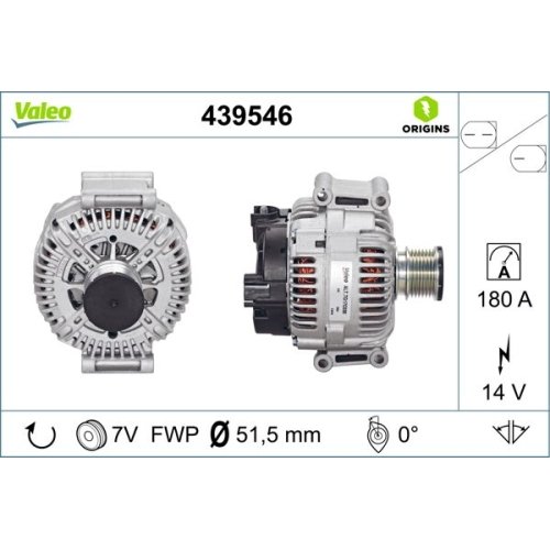 VALEO Generator VALEO ORIGINS NEW OE TECHNOLOGIE