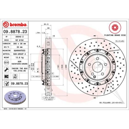 BREMBO Bremsscheibe PRIME LINE - Floating