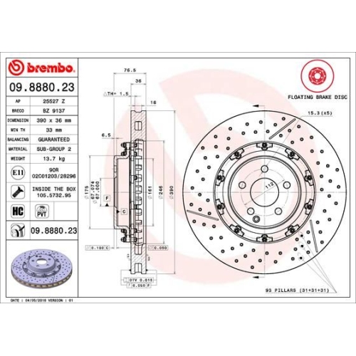 BREMBO Bremsscheibe PRIME LINE - Floating