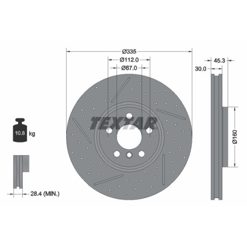 TEXTAR Bremsscheibe PRO+