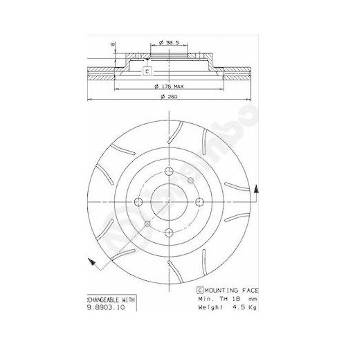 BREMBO Bremsscheibe XTRA LINE - Max