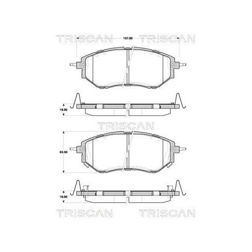 TRISCAN Bremsbelagsatz, Scheibenbremse