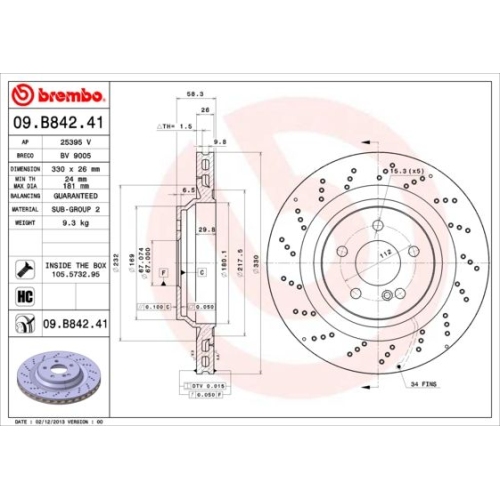 BREMBO Bremsscheibe PRIME LINE - UV Coated