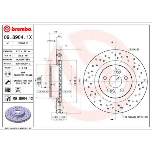 BREMBO Bremsscheibe XTRA LINE - Xtra