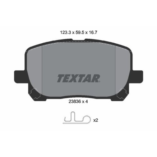 TEXTAR Bremsbelagsatz, Scheibenbremse