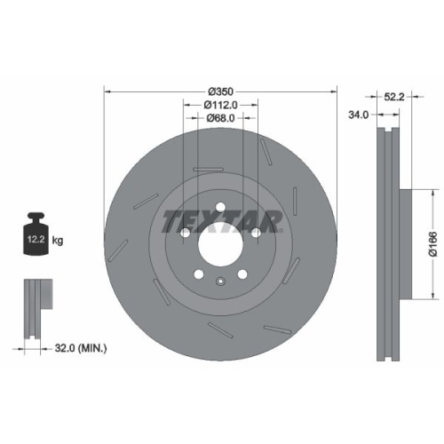 TEXTAR Bremsscheibe PRO+