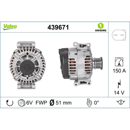 VALEO Generator VALEO ORIGINS NEW OE TECHNOLOGIE