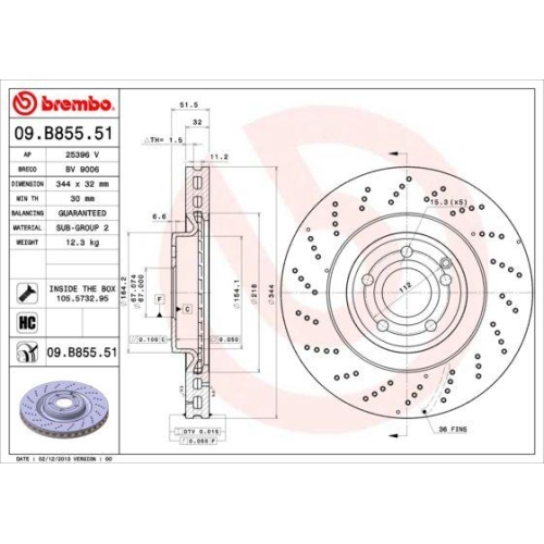 BREMBO Bremsscheibe PRIME LINE - UV Coated