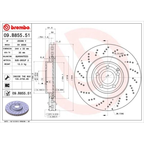 BREMBO Bremsscheibe PRIME LINE - UV Coated