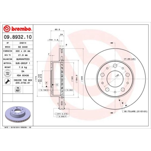 BREMBO Bremsscheibe PRIME LINE