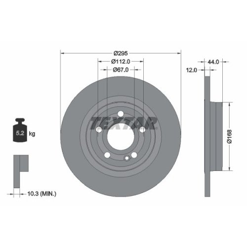 TEXTAR Bremsscheibe PRO