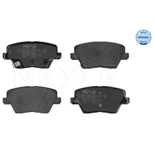 MEYLE Bremsbelagsatz, Scheibenbremse MEYLE-ORIGINAL: True to OE.
