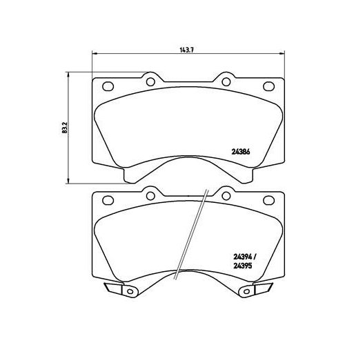 BREMBO Bremsbelagsatz, Scheibenbremse PRIME LINE