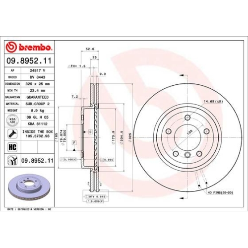 BREMBO Bremsscheibe PRIME LINE - UV Coated