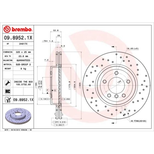 BREMBO Bremsscheibe XTRA LINE - Xtra